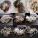 J-1pc fejpánt 20 / 40Pc Lady Esküvői menyasszonyi gyöngyvirág Crystal Hair Pins Clip Bridesmaid Party