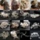 J-1pc fejpánt 20 / 40Pc Lady Esküvői menyasszonyi gyöngyvirág Crystal Hair Pins Clip Bridesmaid Party