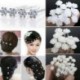 J-1pc fejpánt 20 / 40Pc Lady Esküvői menyasszonyi gyöngyvirág Crystal Hair Pins Clip Bridesmaid Party