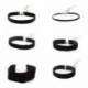 Fekete bársony 20mm 90`s fekete bársonyos nyaklánc nyaklánc Goth gótikus kézzel készített retro burleszk ékszerek