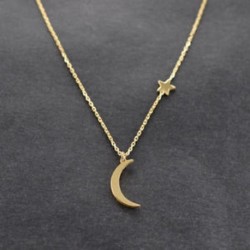 Arany Vintage Moon Star medál Choker Chunky nyilatkozat nyaklánc arany ezüst ékszerek
