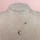 Arany Vintage Moon Star medál Choker Chunky nyilatkozat nyaklánc arany ezüst ékszerek