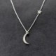 Ezüst Vintage Moon Star medál Choker Chunky nyilatkozat nyaklánc arany ezüst ékszerek