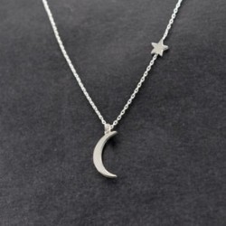 Ezüst Vintage Moon Star medál Choker Chunky nyilatkozat nyaklánc arany ezüst ékszerek