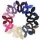 Rózsaszín Íjcsomó Scrunchies Nyuszi fülek Hajkör Velvet Stretch Hair Tie Ponytail Holder