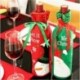 * 9 Piros borosüveg fedél táskák hóember Mikulás karácsonyi dekoráció Xmas dekoráció