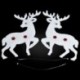 Jávorszarvas 2PCS Christmas White Elk Bell szarvas Xmas fa függő díszek fél dekoráció