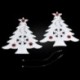 Jávorszarvas 2PCS Christmas White Elk Bell szarvas Xmas fa függő díszek fél dekoráció