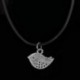 Iránytű Fekete bőrkábel Choker Charm nyaklánc medál Retro Boho tibeti ezüst Új