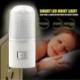 1W 4 LED éjszakai fény éjjeli lámpa falra szerelt US Plug hálószoba világítás izzó 1PC