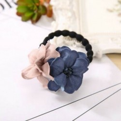Pink   Navy Blue Elasztikus virág haj gyűrű haj gumiszalag kötél ruha fejpánt haj kiegészítők