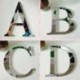 R betű 26 betű 3D tükör akril fal matrica matricák lakberendezési fal művészet mural DIY