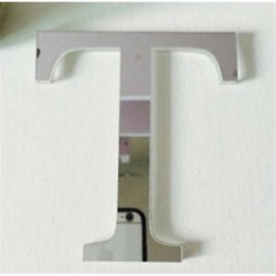 T betű 26 betű 3D tükör akril fal matrica matricák lakberendezési fal művészet mural DIY