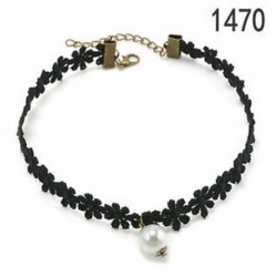 1470 Gótikus punk fekete bársony varázsa medál Choker nyaklánc kézzel készített retro ékszerek