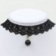 1470 Gótikus punk fekete bársony varázsa medál Choker nyaklánc kézzel készített retro ékszerek