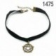 1475 Gótikus punk fekete bársony varázsa medál Choker nyaklánc kézzel készített retro ékszerek