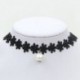 1476 Gótikus punk fekete bársony varázsa medál Choker nyaklánc kézzel készített retro ékszerek