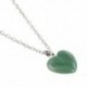 Aventurine Természetes kvarc drágakő kő szív szikla gyógyító pont csakra medál nyaklánc