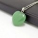 Aventurine Természetes kvarc drágakő kő szív szikla gyógyító pont csakra medál nyaklánc