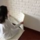 30 * 30cm DIY PE hab fehér tégla mintás matrica vinil falfestmény fal matricák lakberendezés