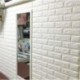 30 * 30cm DIY PE hab fehér tégla mintás matrica vinil falfestmény fal matricák lakberendezés
