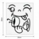 B Smiley Face hűtőszekrény matrica Vinyl fali dekoráció hűtőszekrény konyha fürdőszoba