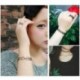 Vintage Stretch Tattoo Choker nyaklánc karkötő gyűrű készlet fekete elasztikus Boho 90s