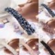 Fekete Női divat Bling kristály strasszos haj klip haját Barrette kiegészítők
