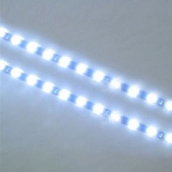 fehér Vízálló 2PC 12 LED 30cm 5050 SMD LED csík könnyű rugalmas 12V autó dekor DIY