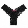 Fekete Női csipke zökkenőmentes G-string rövidnadrág tanga bugyi fehérnemű fehérnemű knickers
