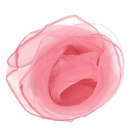 Rózsaszín Vintage 50-es évek Fancy Wrap haj fej nyak nyakkendő szuper könnyű sifon selyem nyak sál