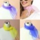 Rózsaszín Vintage 50-es évek Fancy Wrap haj fej nyak nyakkendő szuper könnyű sifon selyem nyak sál