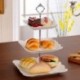 Rozsdamentes 3 Tier acél kerek Cupcake állvány esküvői születésnapi torta