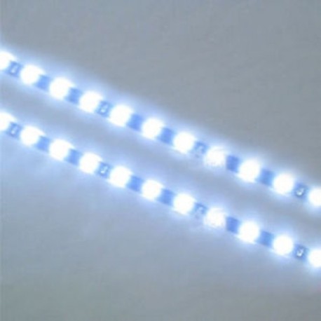 fehér 2db 12 LED 30cm 5050 SMD LED csík könnyű rugalmas vízálló 12V DIY autós dekoráció