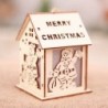 Nagy Mikulás Karácsonyi aranyos LED fény fa ház karácsonyfa lóg díszek Holiday dekoráció