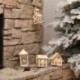 Nagy Mikulás Karácsonyi aranyos LED fény fa ház karácsonyfa lóg díszek Holiday dekoráció