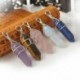 Rose Quartz 9 * Új természetes kristály kvarc kő pont Chakra gyógyító drágakő medál nyaklánc