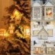 Nagy Mikulás Karácsonyi Led könnyű fa ház aranyos karácsonyi fa lóg díszek Holiday Decor
