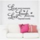 LIVE LAUGH LOVE Letters Szoba művészet Mural DIY fali matrica Home Decal cserélhető Új
