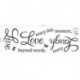LIVE LAUGH LOVE Letters Szoba művészet Mural DIY fali matrica Home Decal cserélhető Új