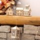 Kis harang Led Light Wood House Aranyos karácsonyfa függő díszek Holiday dekoráció JP
