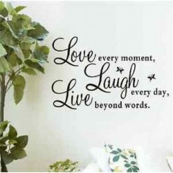 PVC betűk LIVE LAUGH LOVE Szoba falfestmény matrica matrica lakberendezési divat