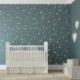 Ezüst 110Pcs több méretű csillag fal matricák DIY baba szoba matricák hálószoba vinil dekoráció