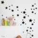 Ezüst 110Pcs több méretű csillag fal matricák DIY baba szoba matricák hálószoba vinil dekoráció