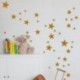 Ezüst 110Pcs több méretű csillag fal matricák DIY baba szoba matricák hálószoba vinil dekoráció