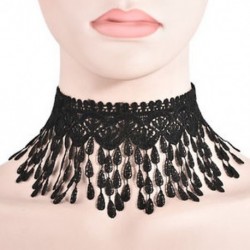 3 * Vintage fekete fehér csipke virág choker nyaklánc gótikus divat ékszerek