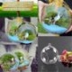 Gyémánt alakú 1 x átlátszó függő üvegbab labdák gyertya Tealight tartó fél esküvői dekoráció