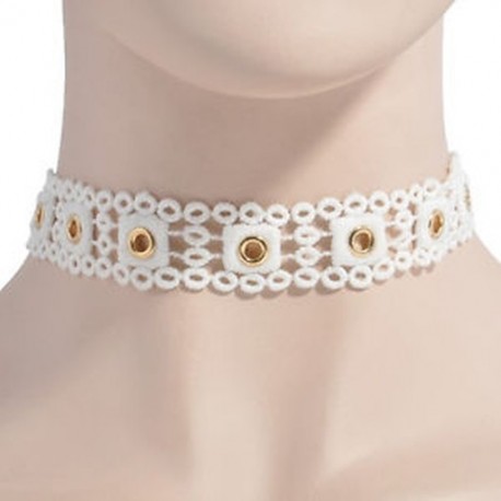 8 * Gótikus retro csipke virág tetoválás choker gallér nyaklánc divat punk fekete fehér