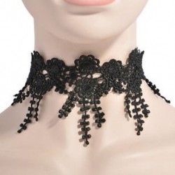 9 * Gótikus retro csipke virág tetoválás choker gallér nyaklánc divat punk fekete fehér