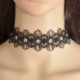 9 * Gótikus retro csipke virág tetoválás choker gallér nyaklánc divat punk fekete fehér